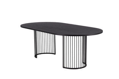Hamneskär ovalt spisebord - 220 × 110 cm - sort - billede 14
