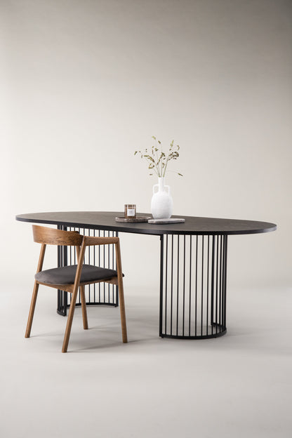Hamneskär ovalt spisebord - 220 × 110 cm - sort - billede 20