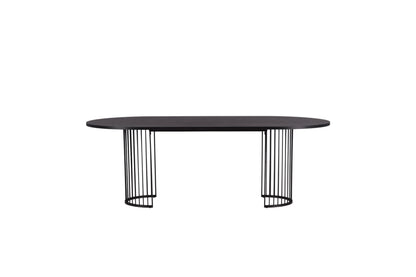 Hamneskär ovalt spisebord - 220 × 110 cm - sort - billede 1