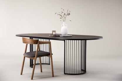 Hamneskär ovalt spisebord - 220 × 110 cm - sort - billede 15