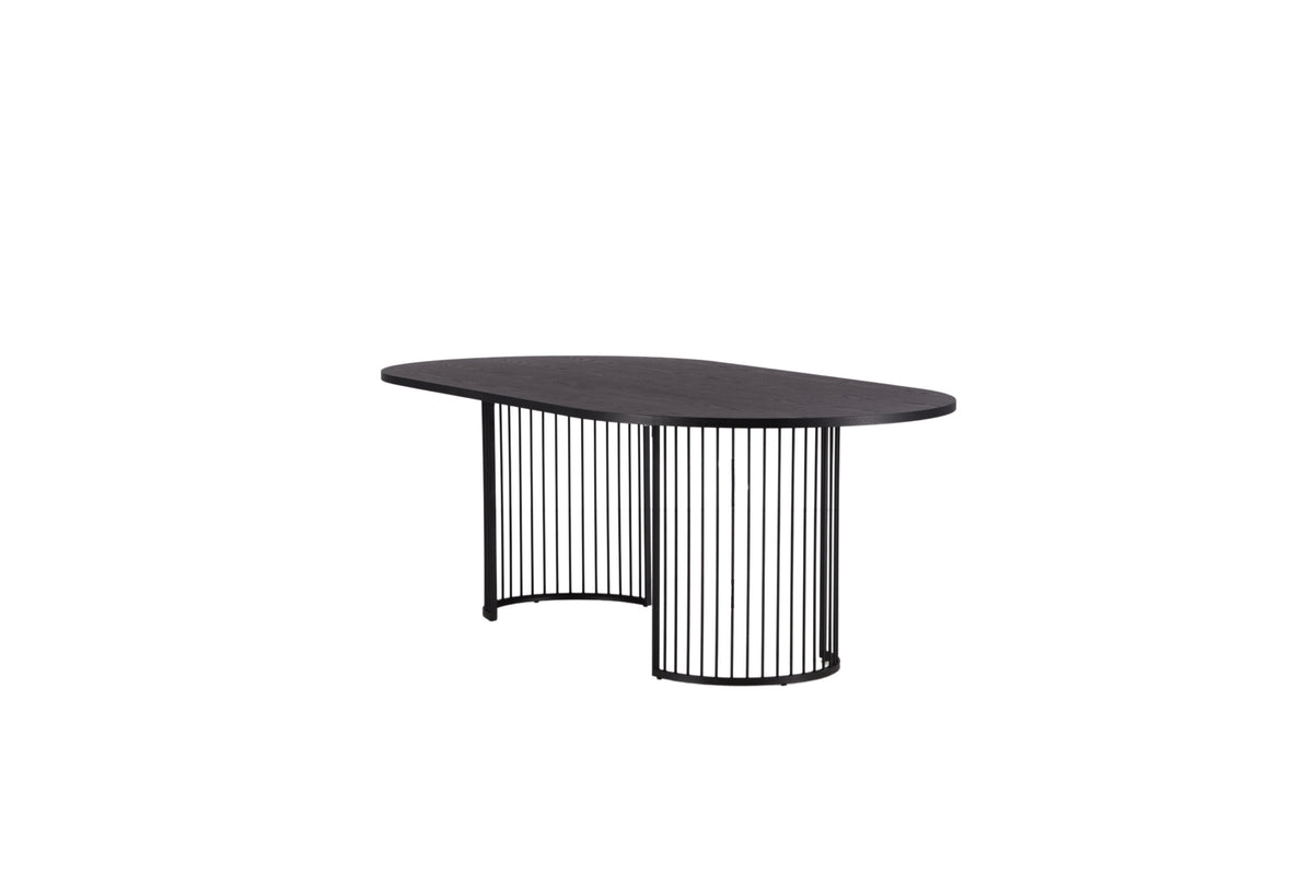 Hamneskär ovalt spisebord - 220 × 110 cm - sort - billede 3