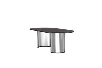 Hamneskär ovalt spisebord - 220 × 110 cm - sort - billede 3