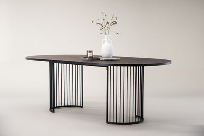 Hamneskär ovalt spisebord - 220 × 110 cm - sort - billede 16