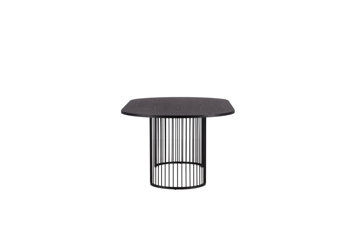 Hamneskär ovalt spisebord - 220 × 110 cm - sort - billede 4