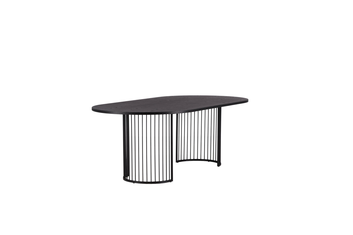 Hamneskär ovalt spisebord - 220 × 110 cm - sort - billede 5