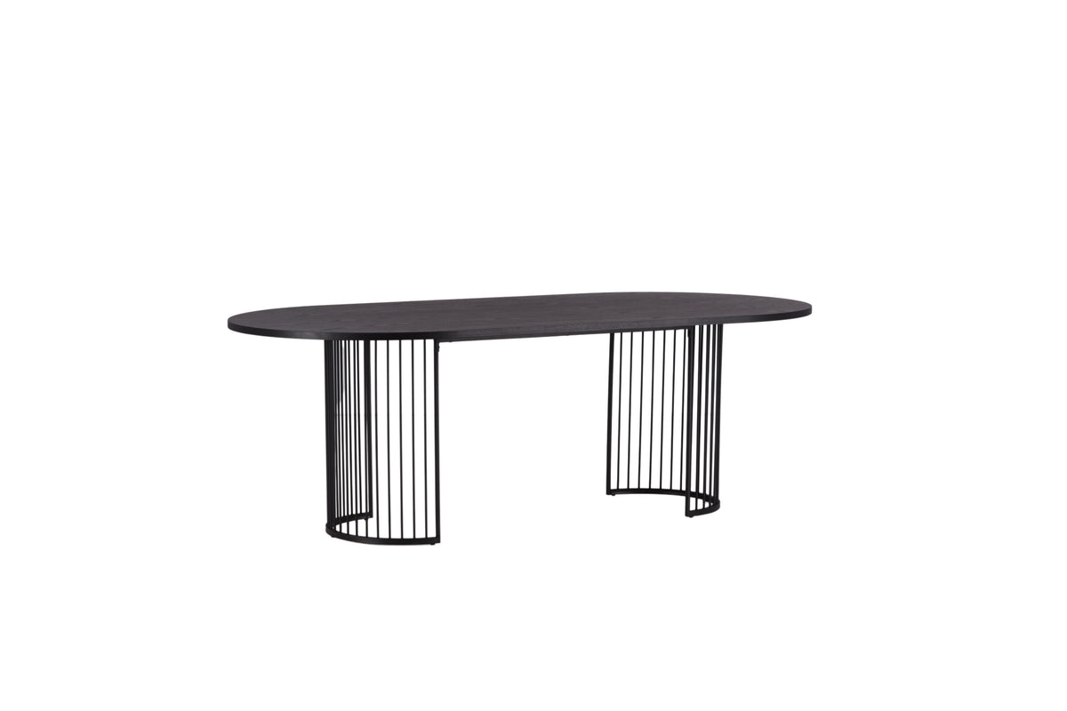 Hamneskär ovalt spisebord - 220 × 110 cm - sort - billede 6