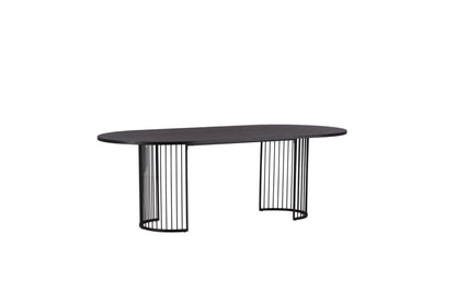 Hamneskär ovalt spisebord - 220 × 110 cm - sort - billede 6