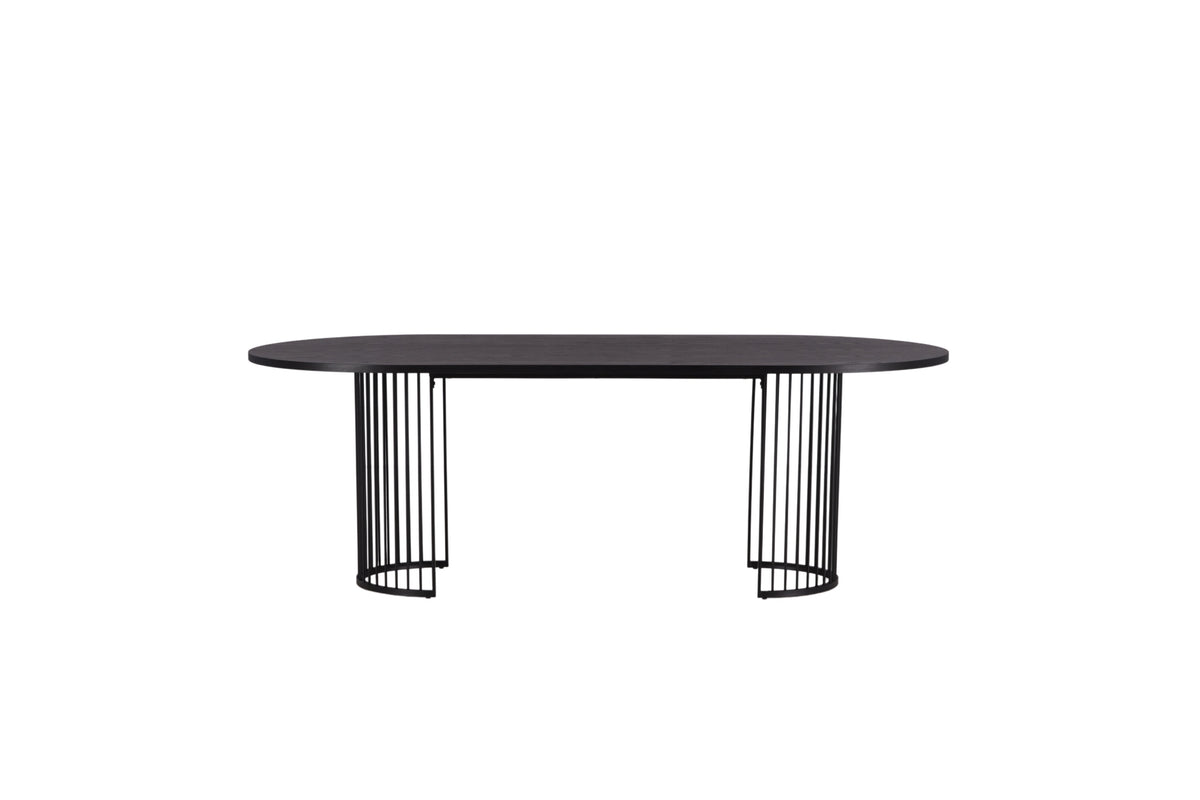 Hamneskär ovalt spisebord - 220 × 110 cm - sort - billede 7