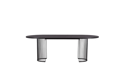 Hamneskär ovalt spisebord - 220 × 110 cm - sort - billede 7
