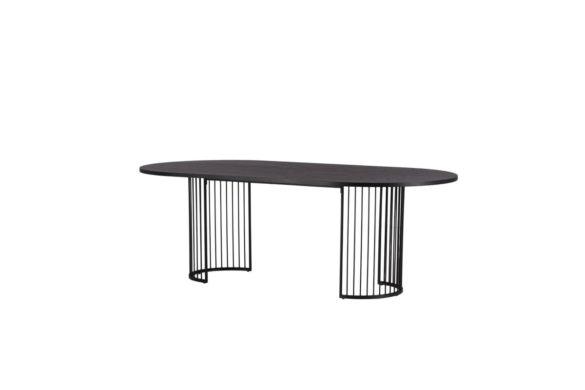 Hamneskär ovalt spisebord - 220 × 110 cm - sort - billede 8