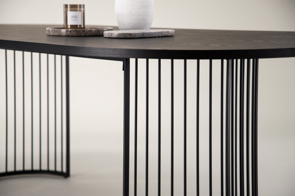 Hamneskär ovalt spisebord - 220 × 110 cm - sort - billede 19