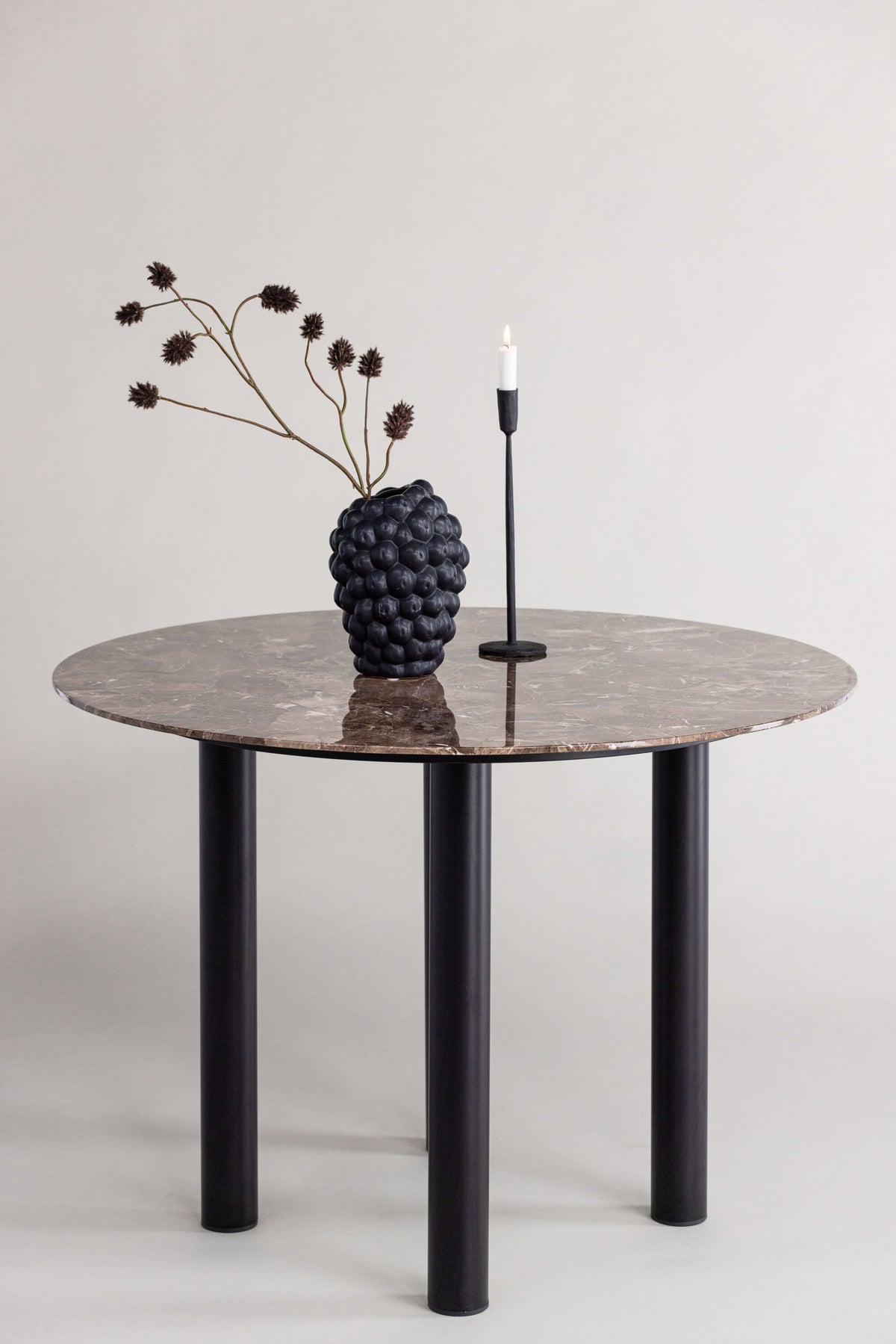 Havsten rundt spisebord - Ø106 cm - sort, brun - billede 17
