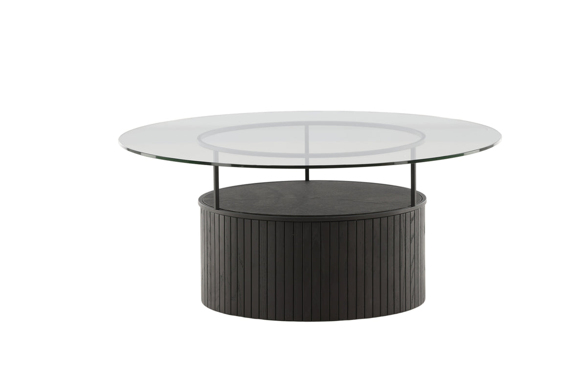 Bovall sofabord - Ø90 cm - sort, klar, transparent - billede 10
