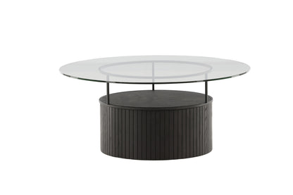 Bovall sofabord - Ø90 cm - sort, klar, transparent - billede 10