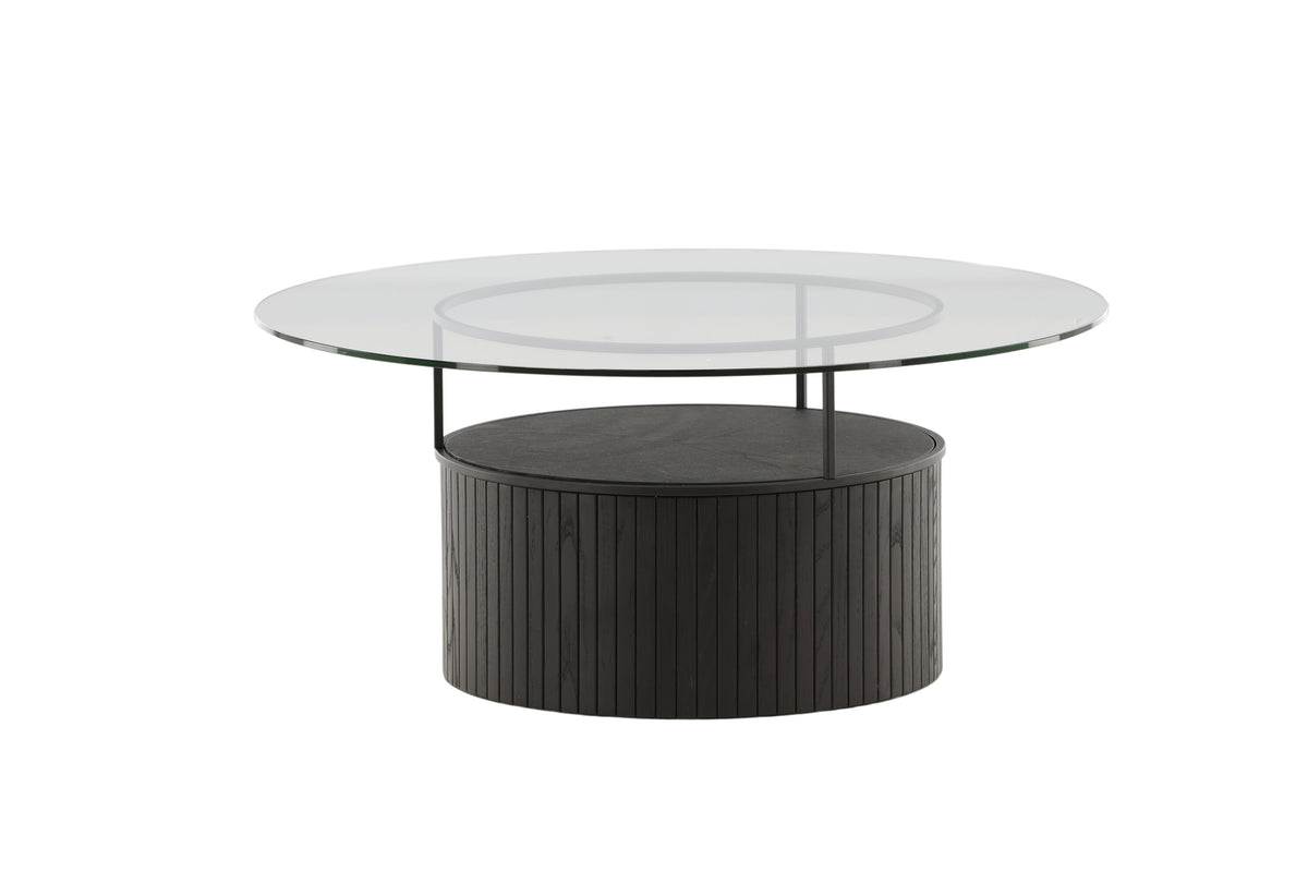 Bovall sofabord - Ø90 cm - sort, klar, transparent - billede 11