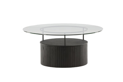 Bovall sofabord - Ø90 cm - sort, klar, transparent - billede 12