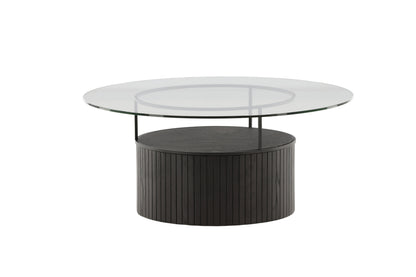 Bovall sofabord - Ø90 cm - sort, klar, transparent - billede 7