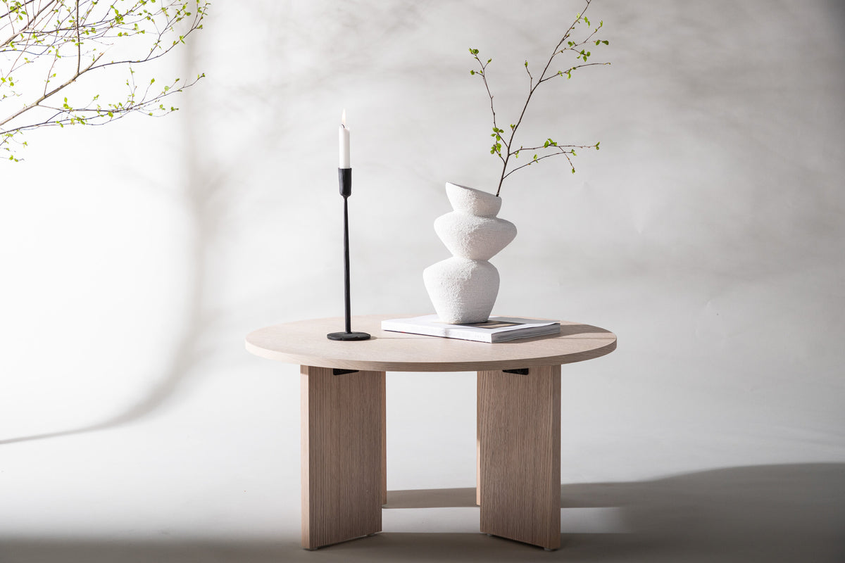 Askerön sofabord - Ø80 cm - hvidpigmenteret - billede 14