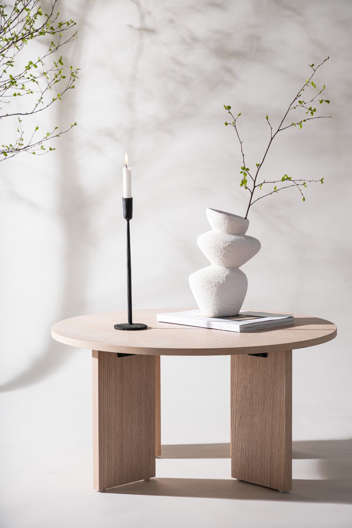 Askerön sofabord - Ø80 cm - hvidpigmenteret - billede 18
