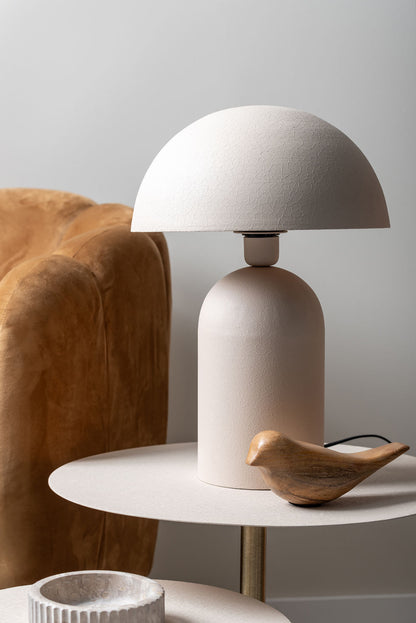 Leitmotiv bordlampe Boaz stor - varm grå