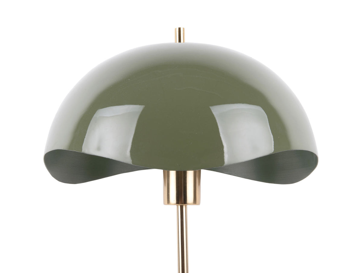 Leitmotiv bordlampe Waved Dome - junglegrøn