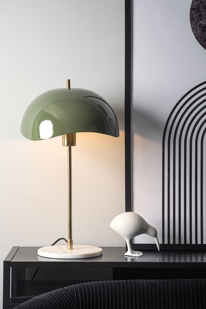 Leitmotiv bordlampe Waved Dome - junglegrøn