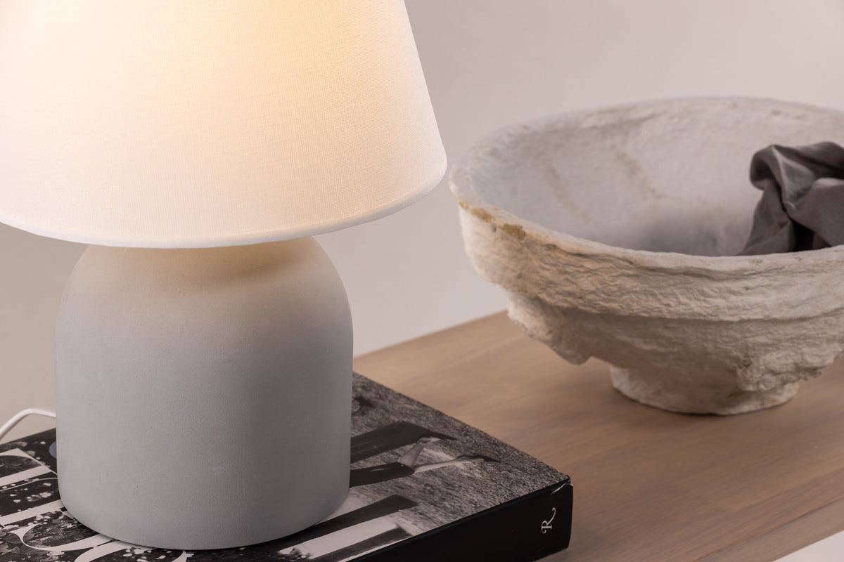 Styrsö bordlampe - Ø25 cm - beige, sort, grå - billede 18