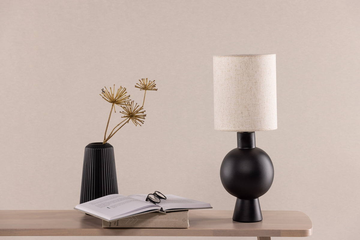 Mysterna bordlampe - beige, sort - billede 15