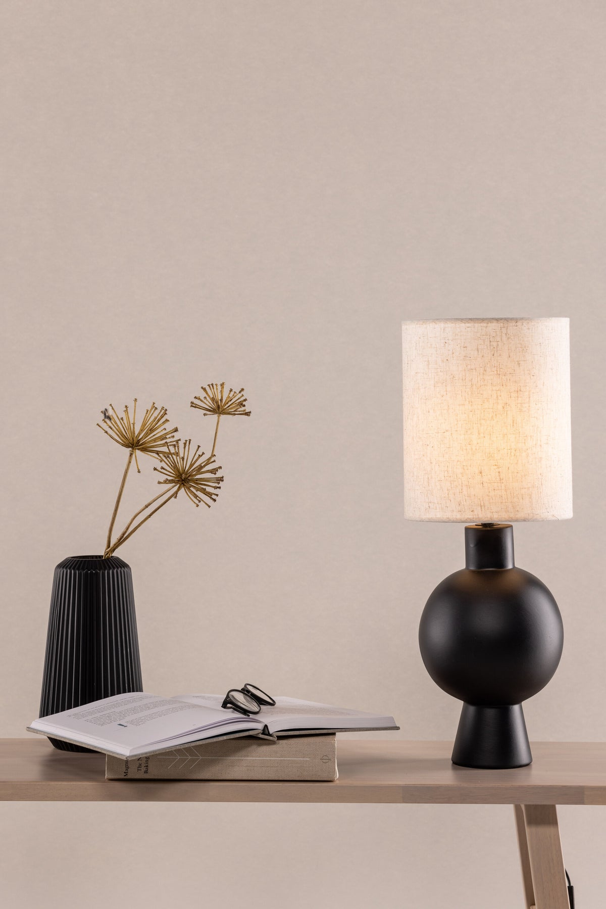 Mysterna bordlampe - beige, sort - billede 21