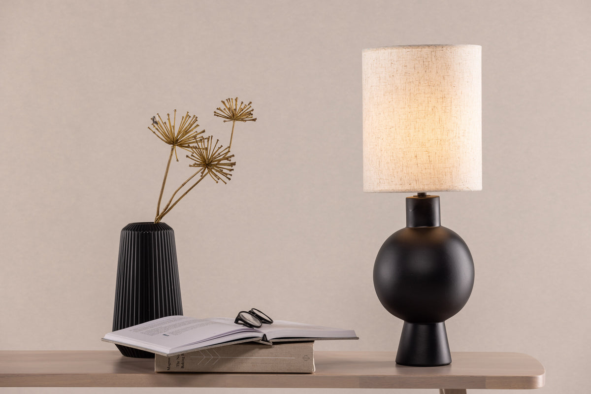 Mysterna bordlampe - beige, sort - billede 17
