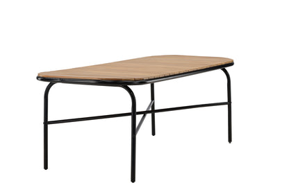 Holmbeck havebord - 200 × 90 cm - sort, natur - billede 2