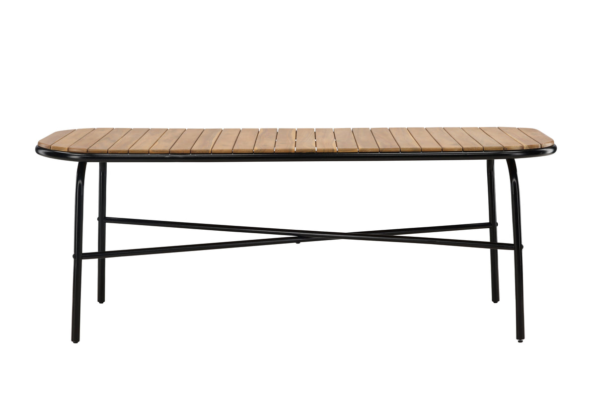 Holmbeck havebord - 200 × 90 cm - sort, natur - billede 4