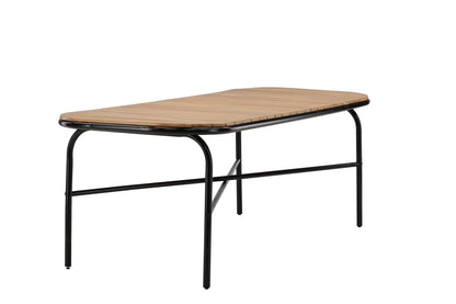 Holmbeck havebord - 200 × 90 cm - sort, natur - billede 8