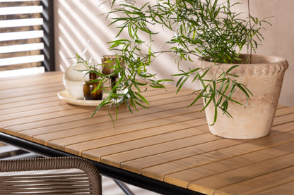 Holmbeck havebord - 200 × 90 cm - sort, natur - billede 15