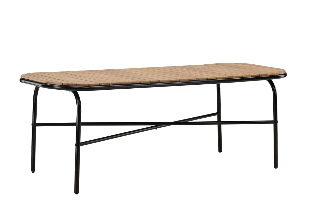 Holmbeck havebord - 200 × 90 cm - sort, natur - billede 9