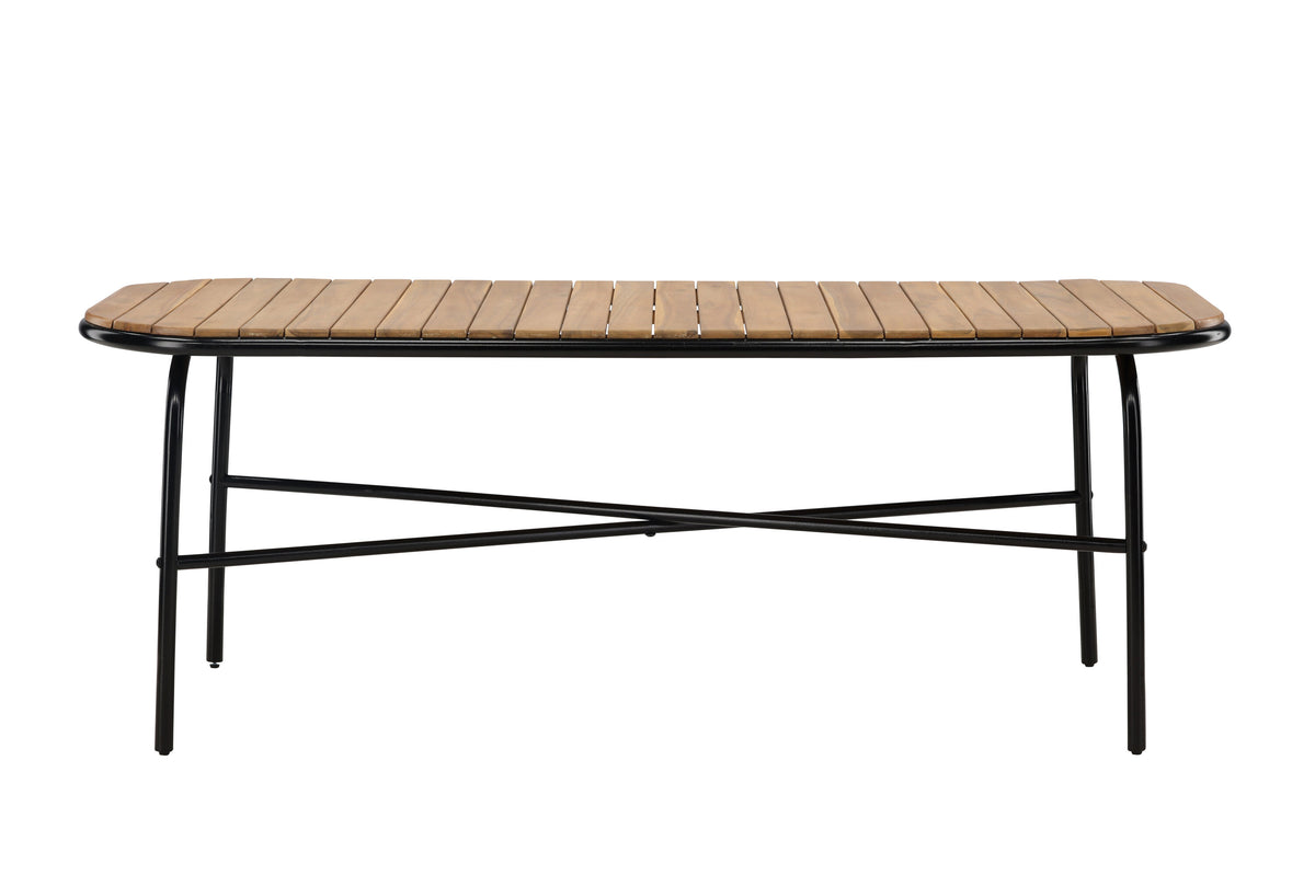 Holmbeck havebord - 200 × 90 cm - sort, natur - billede 10