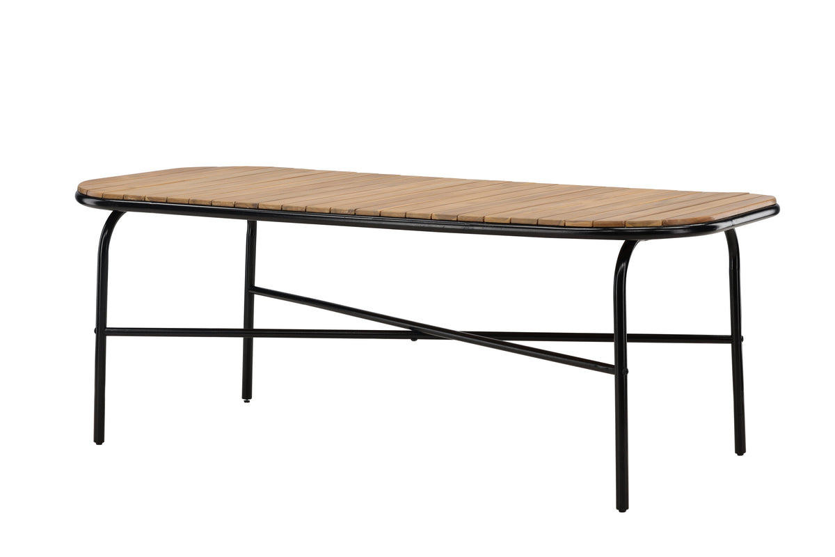 Holmbeck havebord - 200 × 90 cm - sort, natur - billede 11