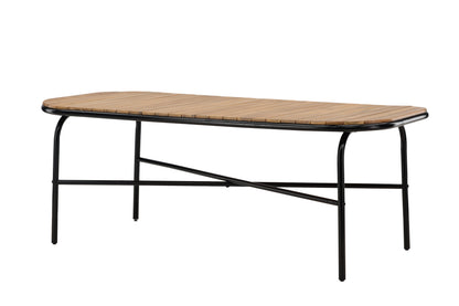 Holmbeck havebord - 200 × 90 cm - sort, natur - billede 11