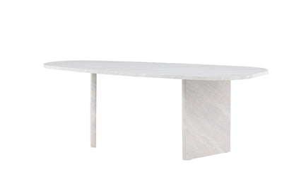 Grönvik ovalt spisebord - 220 × 100 cm - hvid - billede 2