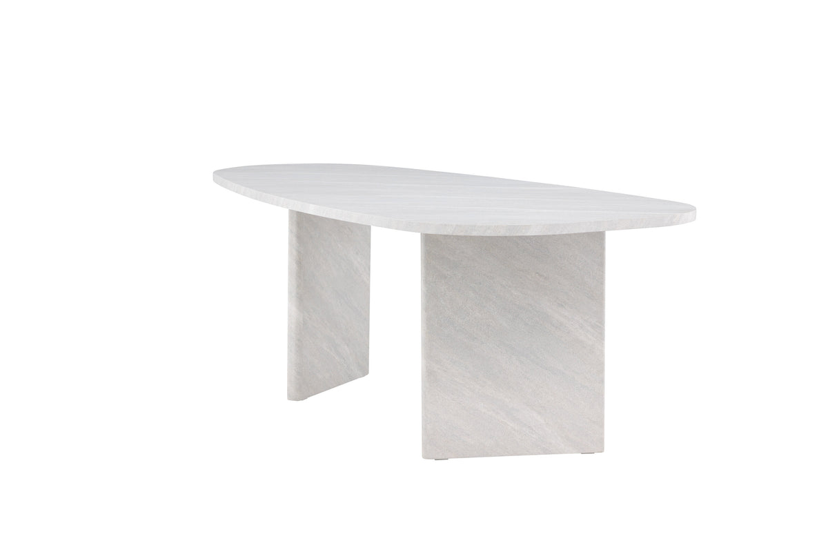 Grönvik ovalt spisebord - 220 × 100 cm - hvid - billede 3
