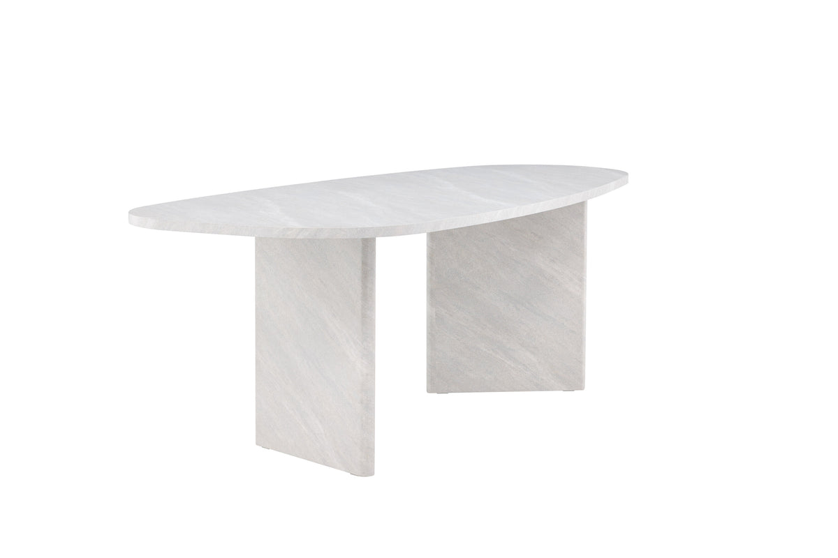 Grönvik ovalt spisebord - 220 × 100 cm - hvid - billede 5