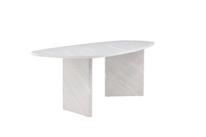 Grönvik ovalt spisebord - 220 × 100 cm - hvid - billede 5