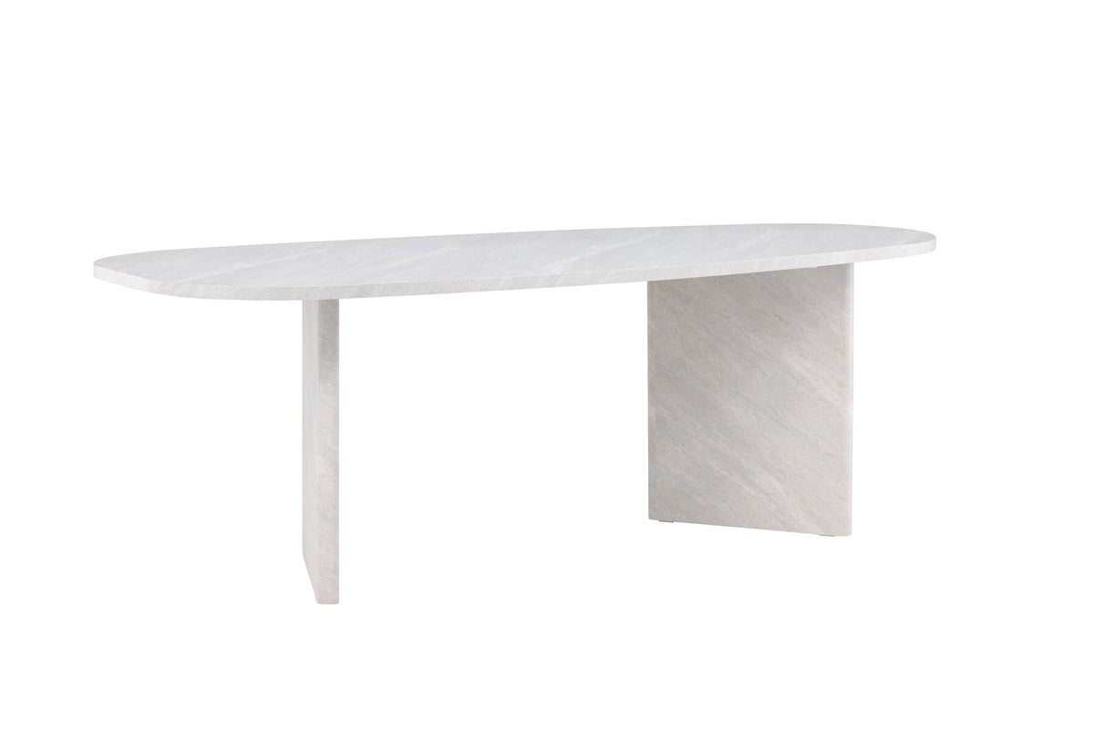 Grönvik ovalt spisebord - 220 × 100 cm - hvid - billede 6