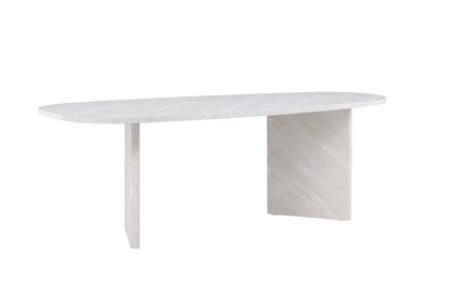 Grönvik ovalt spisebord - 220 × 100 cm - hvid - billede 6