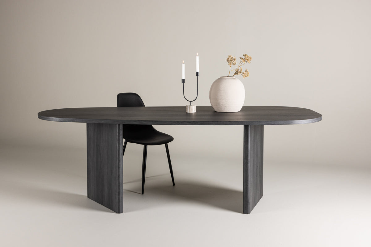 Grönvik ovalt spisebord - 220 × 100 cm - sort - billede 13