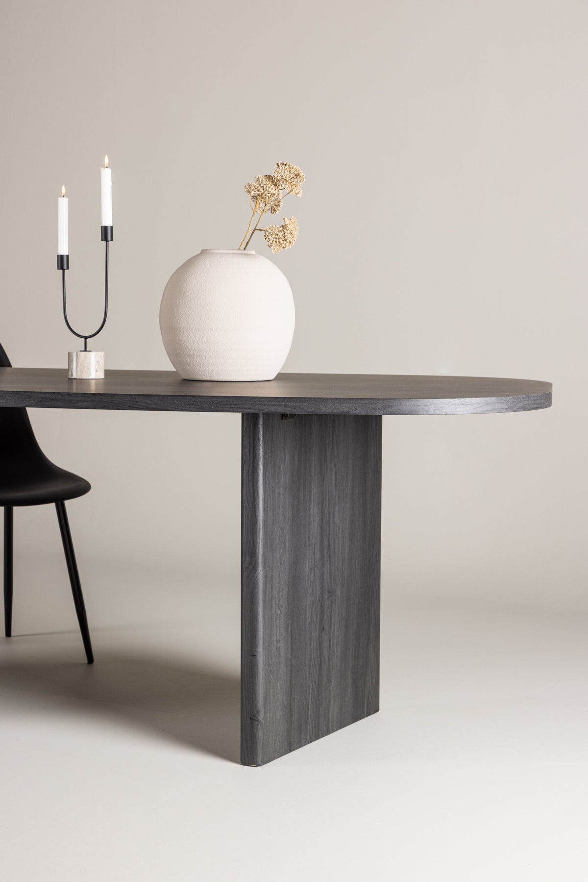 Grönvik ovalt spisebord - 220 × 100 cm - sort - billede 18