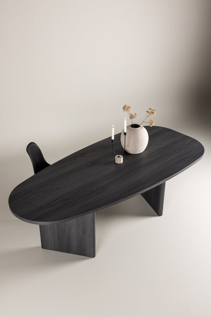 Grönvik ovalt spisebord - 220 × 100 cm - sort - billede 20