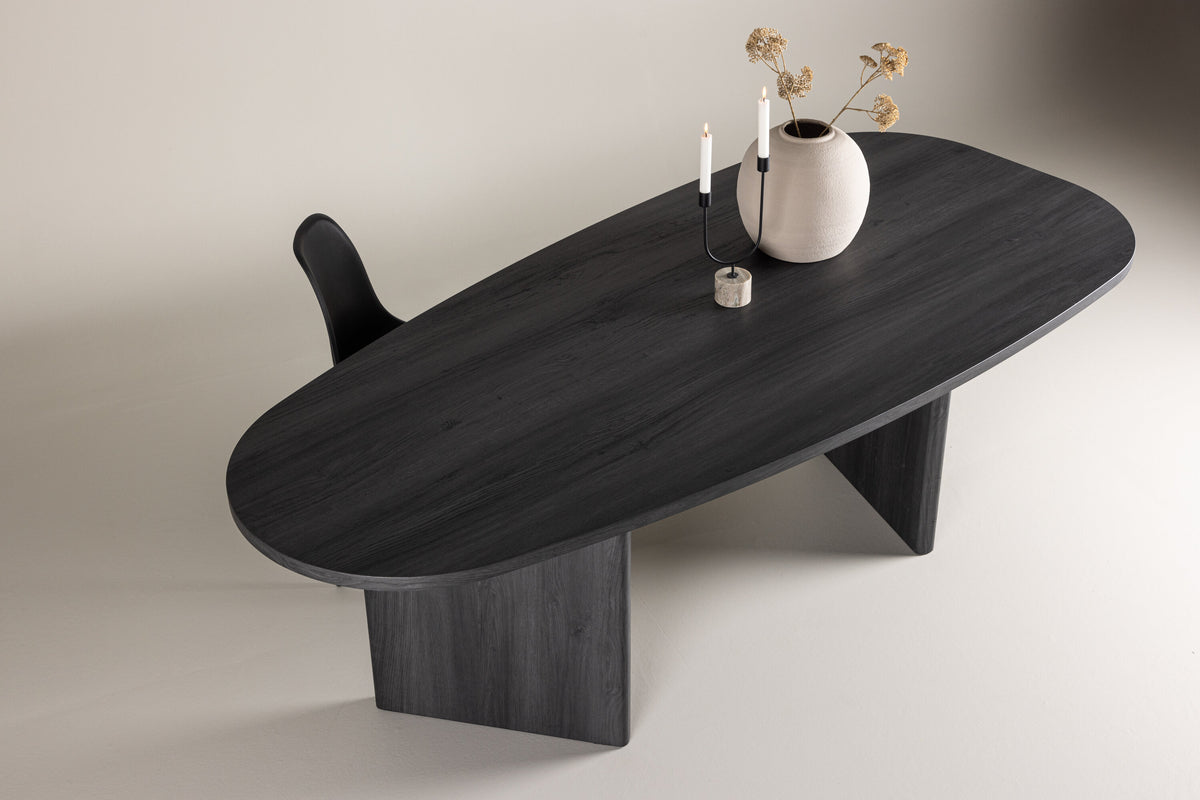 Grönvik ovalt spisebord - 220 × 100 cm - sort - billede 16