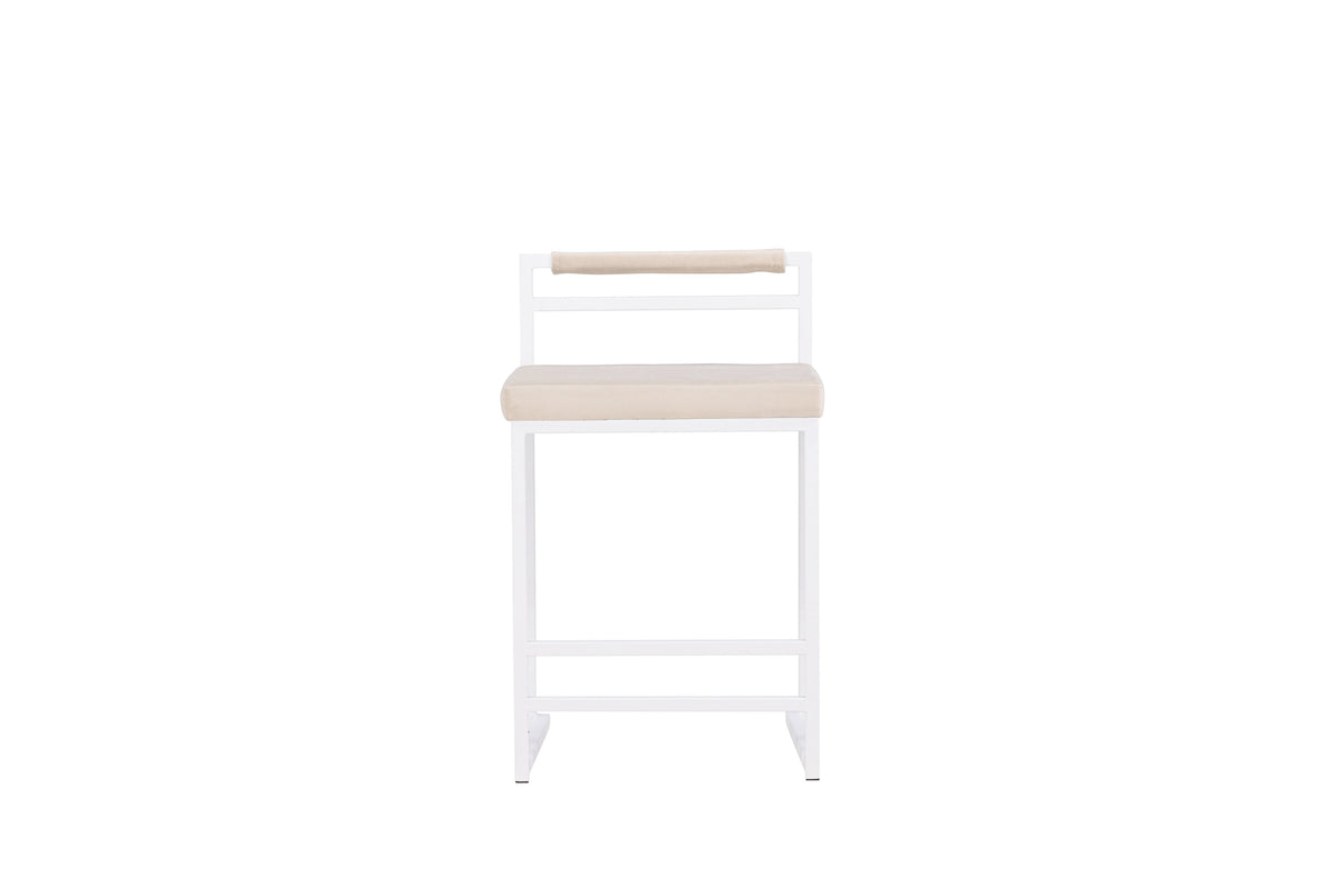 Opelika barstol - beige, hvid - billede 1
