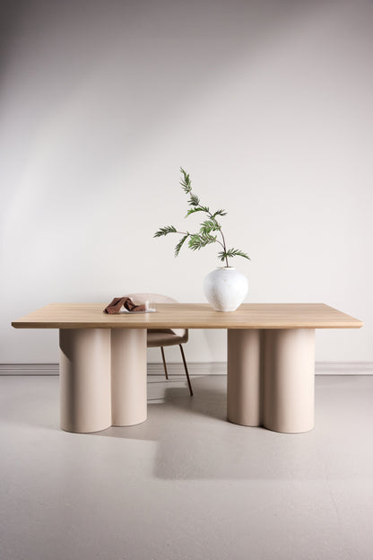 Olivia spisebord - 210 × 100 cm - beige, hvidpigmenteret - billede 19
